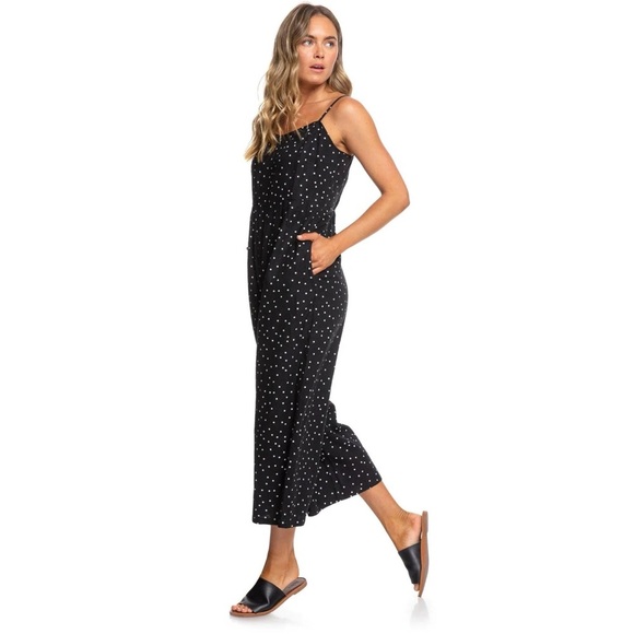 Roxy In A Sunrise Linen Polka Dot Jumpsuit - Picture 1 of 9